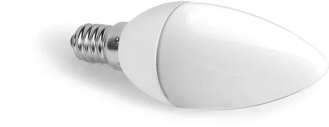 Лампа светодиодная LED 5 Вт Е14 2700К, теплый матовая свеча