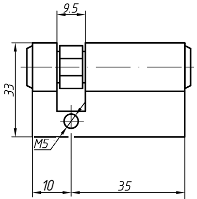 Цилиндр профильный MAXBAR 848/K 10-35, никелированный