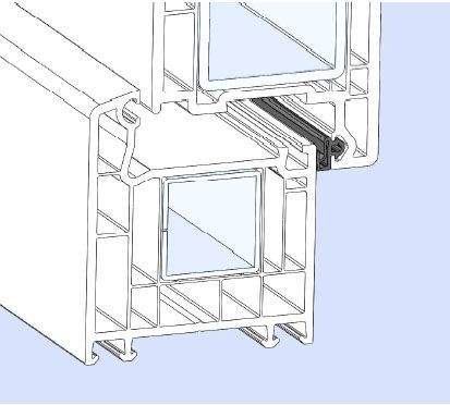 Уплотнитель для створки VEKA, серый