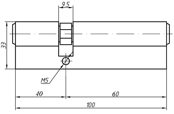 Цилиндр профильный MAXBAR 847/K 40-60, никелированный