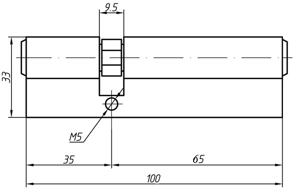 Цилиндр профильный MAXBAR 847/K 35-65, никелированный