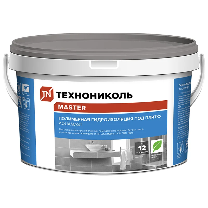 Гидроизоляция полимерная Аквамаст под плитку, 5 кг, ТЕХНОНИКОЛЬ