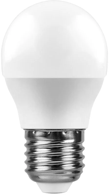 Лампа светодиодная LED 7 Вт Е14 2700К теплый матовый шар