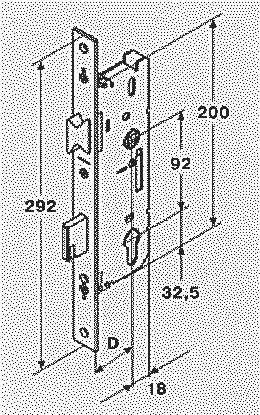 Замок однозапорный Maxbar 803PZ 30/16/92/8 никелированный без защелки