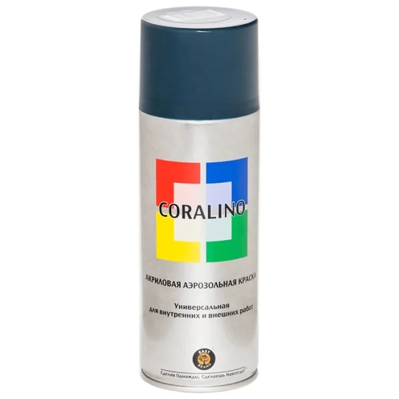 Краска аэрозольная CORALINO, зелёная, RAL6005, 520 мл