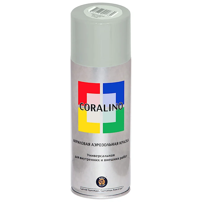 Краска аэрозольная CORALINO, светло-серый, RAL7035, 520 мл