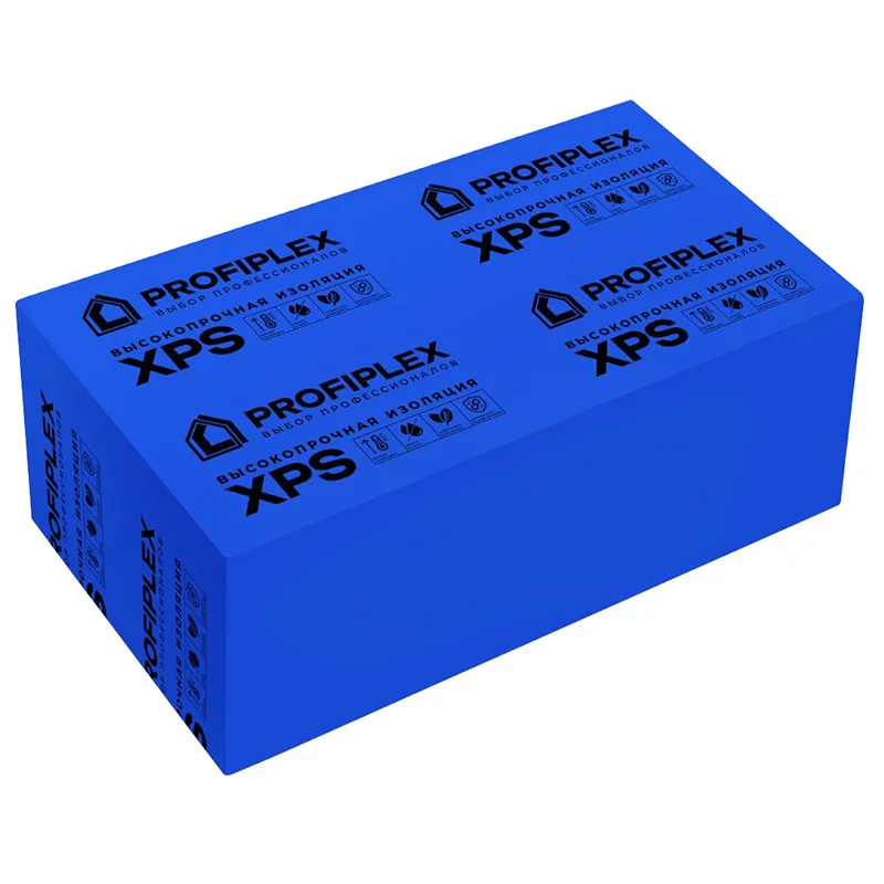 Экструзионный пенополистирол XPS PROFIPLEX EXTRA 250 L, плита 1185х585х100-L (2,77², 0,277 м³) 4 плиты