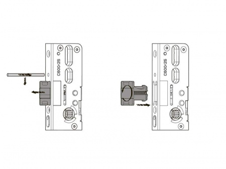 Удлинитель основного запора верх/низ H600 744/1V 1 iS цапфы (с гребенкой)