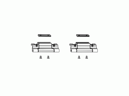 Комплект петель фрамужных Alu 540, клемма 1, V.02, 130 кг, коричневый R05.4, 728717, 2 шт.