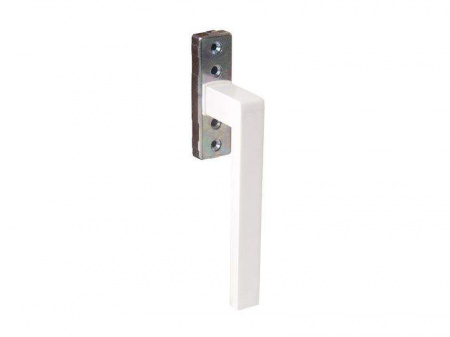 Ручка KORA 175 с четырёхгранным штифтом 7 мм, 90 градусов, белая RAL9010, 02466410