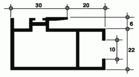 Створка центральная ,640-11 (167) 6м RAL8017