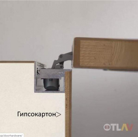 Петля скрытая для компланарных дверей, универсальная, 3D, 130x32/25 мм, 60 кг, цамак и алюминий, с 4 накладками и 4 винтами для крепления накладок, никель матовый
