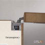 Петля скрытая для компланарных дверей, универсальная, 3D, 130x32/25 мм, 60 кг, цамак и алюминий, с 4 накладками и 4 винтами для крепления накладок, никель матовый