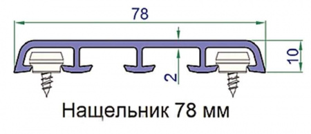 Наличник Exter 78х10мм темный дуб (Renolit 2052-089) 6,0 м