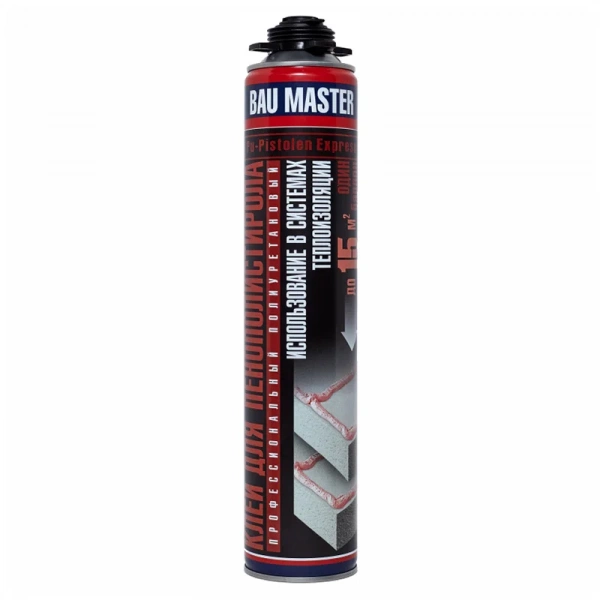 Пена-клей "BAU MASTER" монтажная для пенополистирола, 750 мл