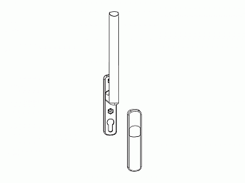 Ручка внутренняя HS-12 без штифта, белый RAL 9016