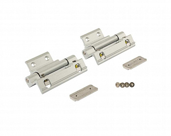 Комплект петель фрамужных Alu 540, клемма 1, V.02, 130 кг, серебро R01.5, 728716, 2 шт.