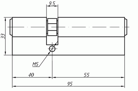 Цилиндр профильный MAXBAR 847/K 40-55, никелированный
