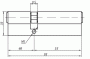 Цилиндр профильный MAXBAR 847/K 40-55, никелированный