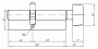 Цилиндр профильный MAXBAR с плоской ручкой CVG/K 60(ручка)/40(ключ),никелированный