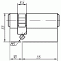 Цилиндр профильный MAXBAR 848/K 10-35, никелированный