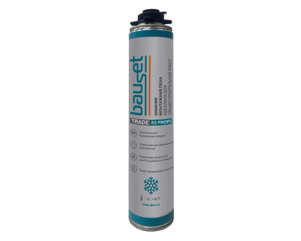 Пена монтажная профессиональная Bauset TRADE 65 PROFI зимняя (-18C)
