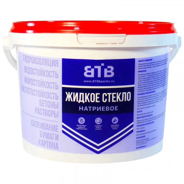 Жидкое стекло ВТВ натриевое, 3 кг