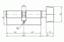 Цилиндр профильный MAXBAR с плоской ручкой CVG/K 40 (ручка)/40 (ключ), никелированный