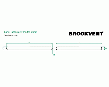 Канал дистанционный для установки оконных приточных устройств Brookvent, 95 мм, белый