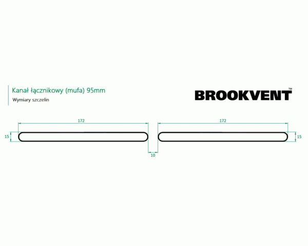 Канал дистанционный для установки оконных приточных устройств Brookvent, 95 мм, белый