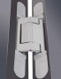 Петля дверная скрытая универсальная, 3D, 260х32/36 мм, 200 кг, сатин хром., с 4 металл. колпачками