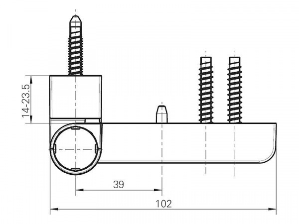 Петля дверная Roto Solid 150 P (110 кг), 17-20,5 мм RAL 9016 E, Белый