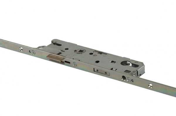 Замок Maxbar №856 привод от ручки F16/40/92/8мм, с 4 роликовыми цапфами удлиняемый Серебристый
