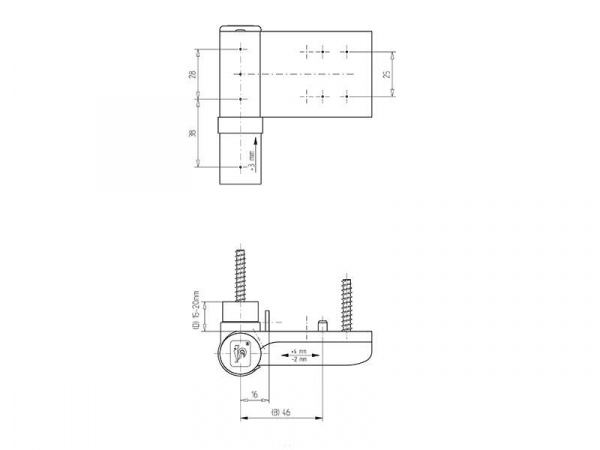 Петля Maxbar KT-SN наплав 15-20мм, Белый RAL9016