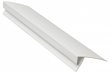 Профиль (F) конечный Bauset TPL 10х60 белый 3,0 м