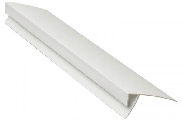 Профиль (F) конечный Bauset TPL 10х60 белый 3,0 м