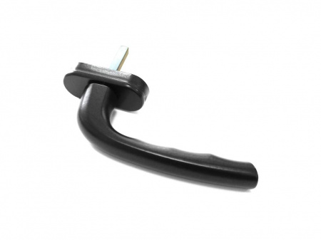 Ручка оконная Internika "Фантазия" алюминиевая 38 мм 45° + 2 винта 5х45 черная (9005)
