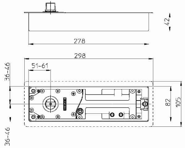 Доводчик GEZE TS 500 EN3 напольный без фиксации