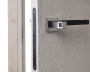 Замок магнитный WC 50x8x96x6 штульп овал 18 мм, черный крашенный с ответной планкой W7 и винтами