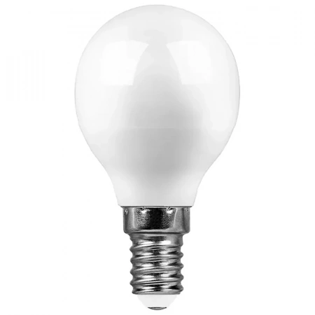 Лампа-шар светодиодная LED 7 Вт Е14 4000К белый матовый