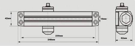 Доводчик Elementis 9024BC/DA EN2-4 Белый RAL9016