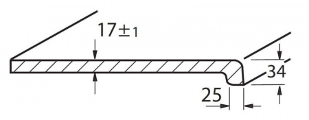 Подоконник Werzalit 450 мм, капинос 34 мм /6м/ полярный белый (400)