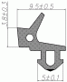 Уплотнитель для профиля KBE (255) (стеклопакет), чёрный, "ELEMENTIS", ТЭП