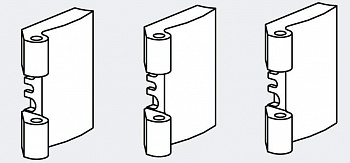 Петля на створке 50мм FOLD /3 шт./, серебро R01.1