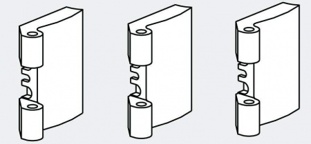Петля на створке 50мм FOLD /3 шт./, серебро R01.1