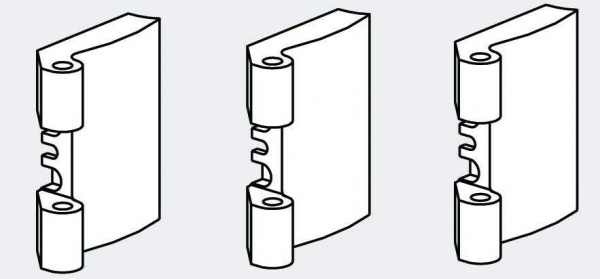 Петля на створке 50мм Patio FOLD Alu /3 шт./ неокрашенный