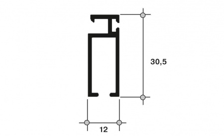 Профиль москитной сетки, SLID-50X 6м Коричневый RAL8017