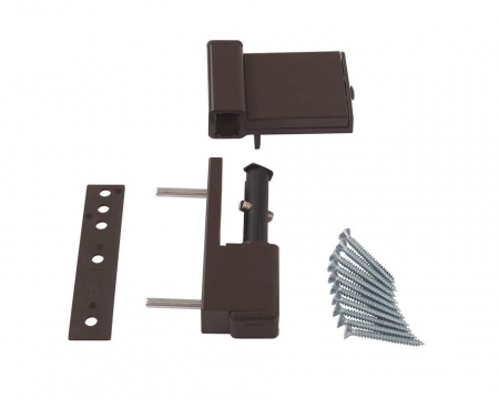 Петля дверная Elementis Compact, на 80кг., Коричневый RAL8019