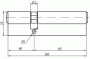 Цилиндр профильный MAXBAR 847/K 40-60, никелированный