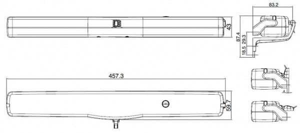 Привод автоматический цепной VARIA SLIM PLUS 230В, белый 9010, 07882410
